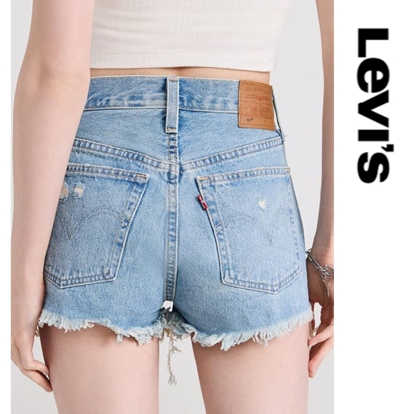 Levi's Women's 501 Original Shorts - Fault Line - Size 28 - Picture 2 of 6